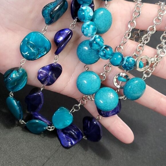 *Sale* Jaclyn Smith silver tone layered necklace - Picture 1 of 11